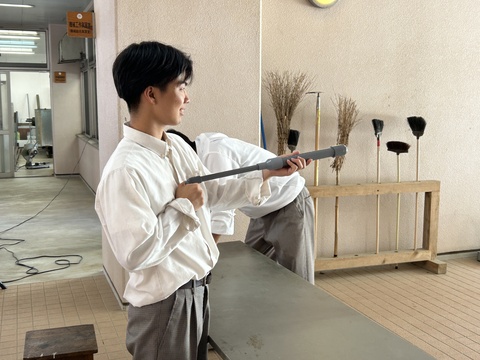 水鉄砲実演